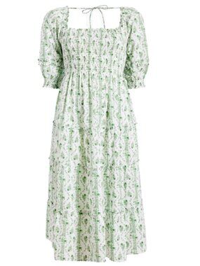 Hill House Nesli Nap Dress - Green Vine - Excellent Condition - Size XL